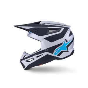 ALIPINESTARS SM3 HEAT HELMET ECE06 SILVER BLUE BLACK MATT