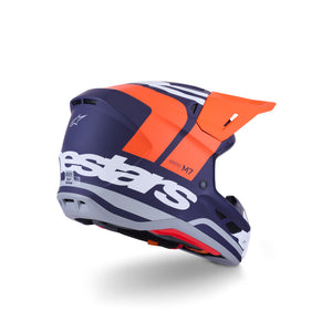 ALIPINESTARS SM7 CORE HELMET ECE06 ORANGE BLUE MATT