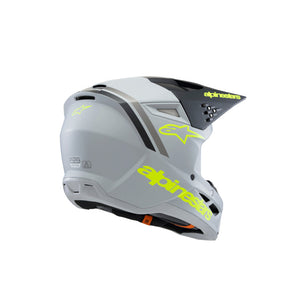ALIPINESTARS SM3 YOUTH RADIUM HELMET ECE06 GREY BLACK FLURO-YELLOW MATT