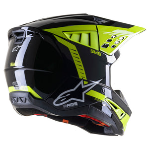 SM5 BEAM HELMET BLACK/WHITE/GREY/FLURO YELLOW 58 (M)