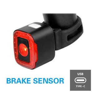 QBP REAR LIGHT - SMART CUBE 50 LUMEN WITH BRAKE SENSOR