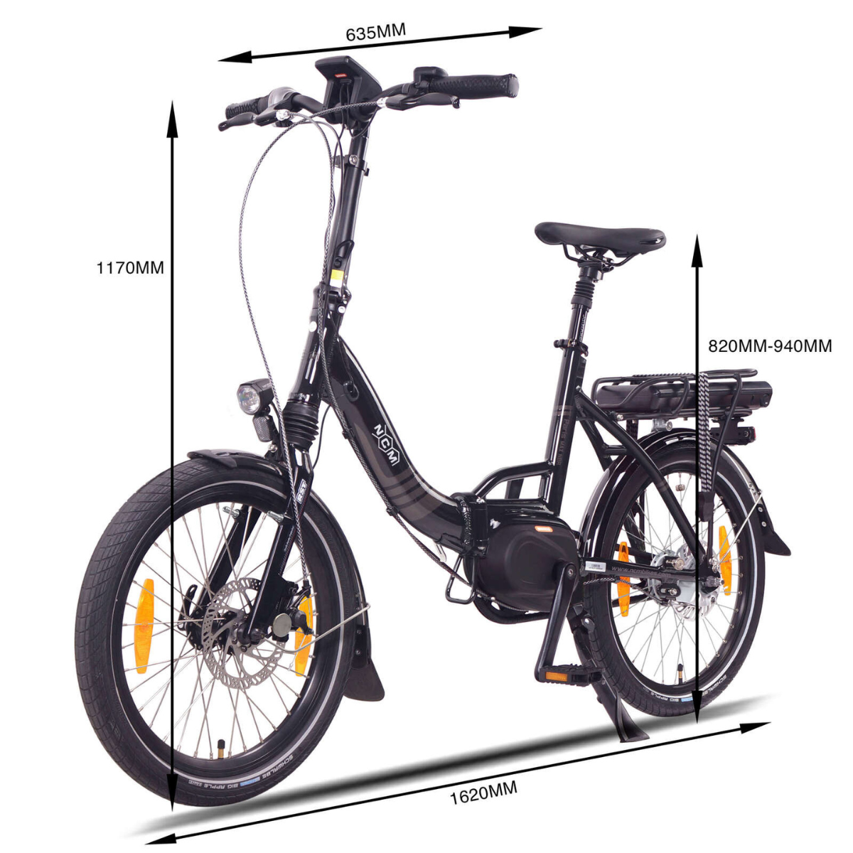 NCM Paris Max N8R Folding Electric Bike