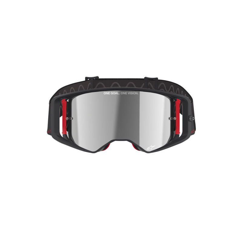 ALIPINESTARS SUPERTECH CORP GOGGLE | BLACK RED (1434) | MIRROR SILVER LENS