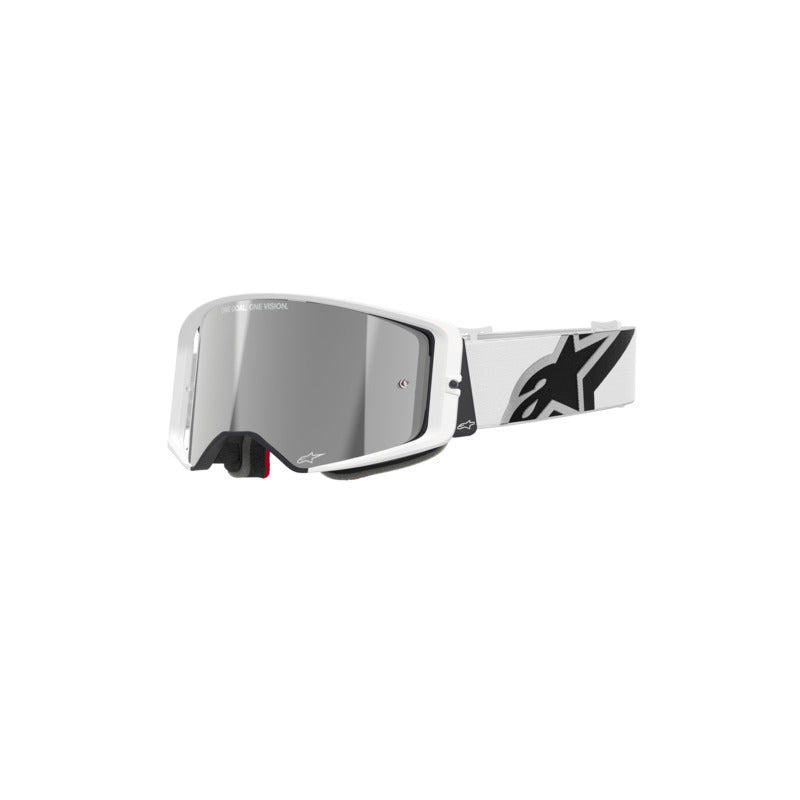 ALIPINESTARS SUPERTECH CORP GOGGLE | WHITE (2055) | MIRROR SILVER LENS.