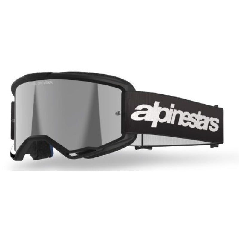 ALIPINESTARS VISION 3 WORDMARK GOGGLE | BLACK (1456) | MIRROR SILVER LENS