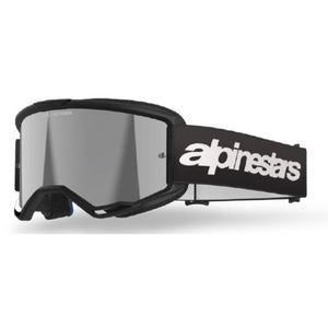 ALIPINESTARS VISION 3 WORDMARK GOGGLE | BLACK (1456) | MIRROR SILVER LENS