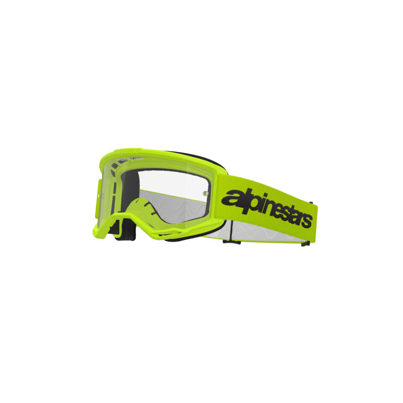 ALIPINESTARS VISION 3 WORDMARK GOGGLE | FLURO YELLOW (5038) | CLEAR LENS
