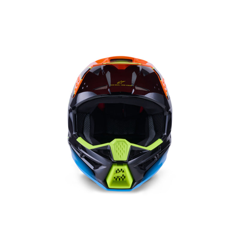 ALIPINESTARS SM3 FRAY HELMET ECE06 BLACK ORANGE FLURO YELLOW GLOSSY