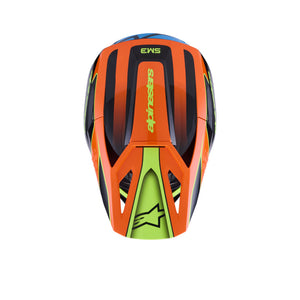 ALIPINESTARS SM3 FRAY HELMET ECE06 BLACK ORANGE FLURO YELLOW GLOSSY