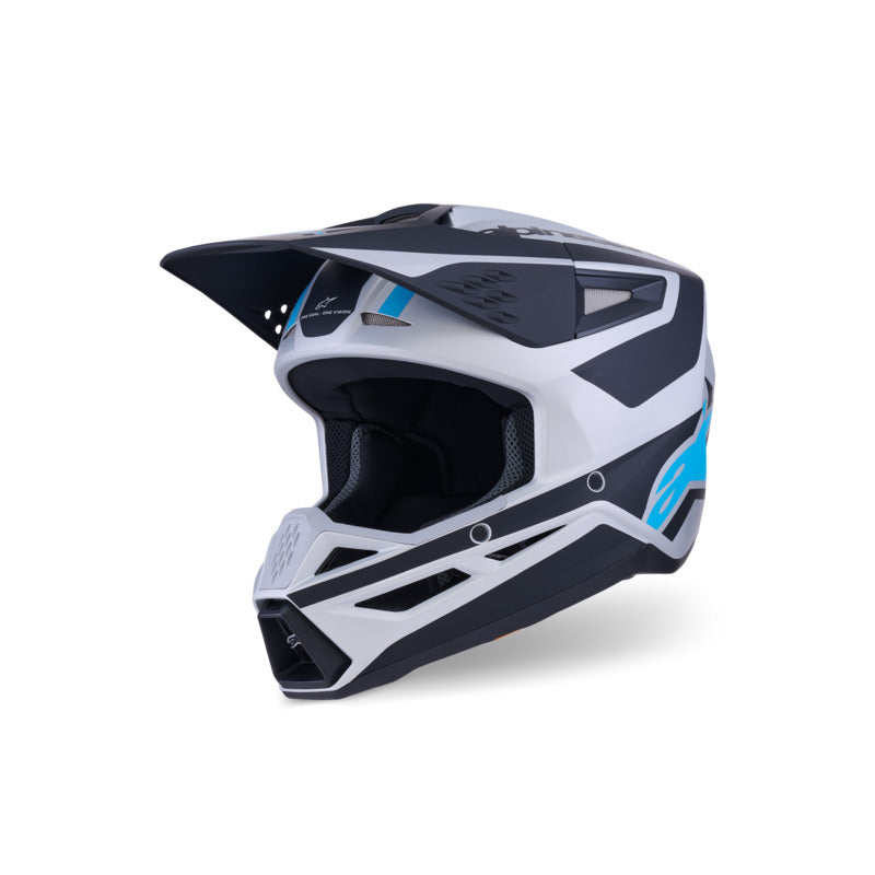 ALIPINESTARS SM3 HEAT HELMET ECE06 SILVER BLUE BLACK MATT