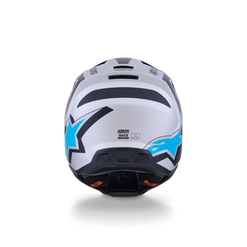 ALIPINESTARS SM3 HEAT HELMET ECE06 SILVER BLUE BLACK MATT