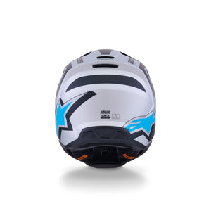 ALIPINESTARS SM3 HEAT HELMET ECE06 SILVER BLUE BLACK MATT