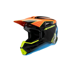 ALIPINESTARS SM3 FRAY HELMET ECE06 BLACK ORANGE FLURO YELLOW GLOSSY