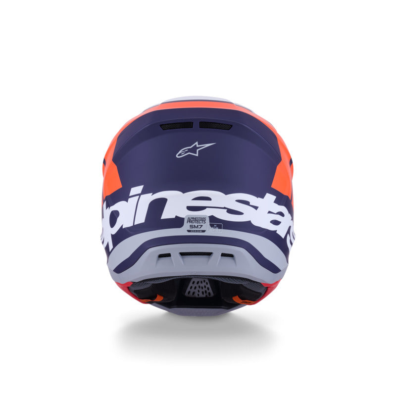 ALIPINESTARS SM7 CORE HELMET ECE06 ORANGE BLUE MATT