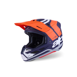 ALIPINESTARS SM7 CORE HELMET ECE06 ORANGE BLUE MATT
