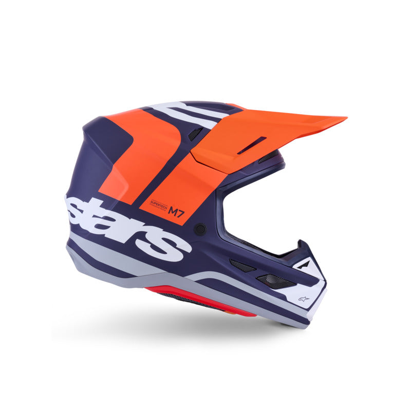 ALIPINESTARS SM7 CORE HELMET ECE06 ORANGE BLUE MATT