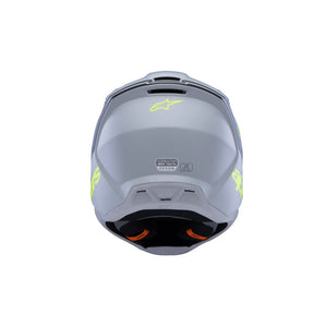 ALIPINESTARS SM3 YOUTH RADIUM HELMET ECE06 GREY BLACK FLURO-YELLOW MATT