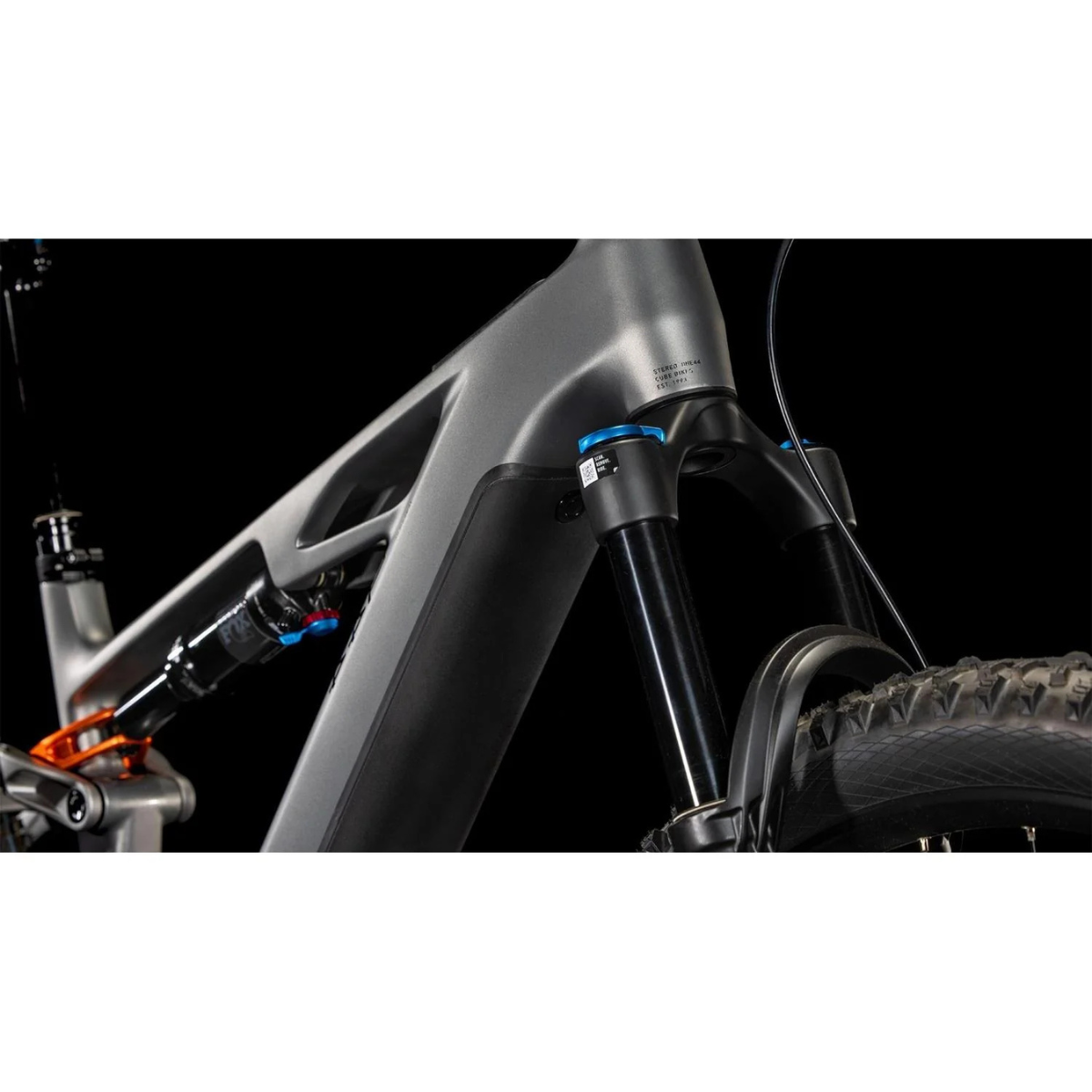 Cube Stereo Hybrid ONE44 HPC SLX 800 Electric Enduro Bike Slabgrey'n'Orange