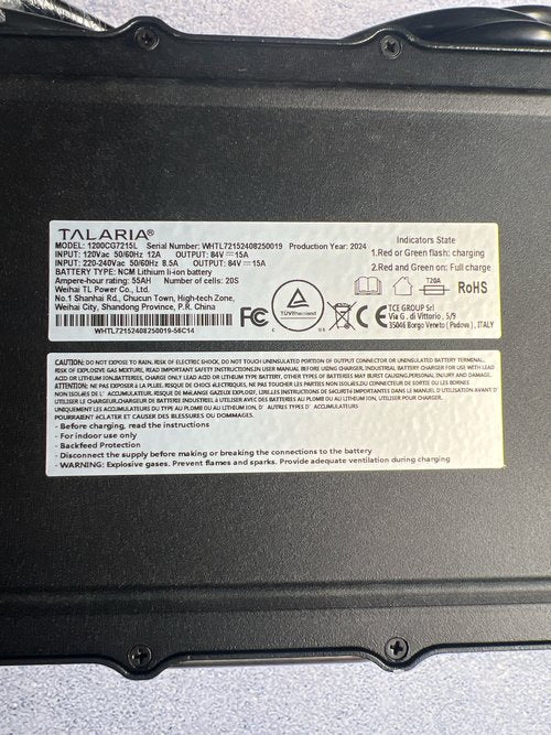 Talaria Sting Pro battery charger MX5 TL5500