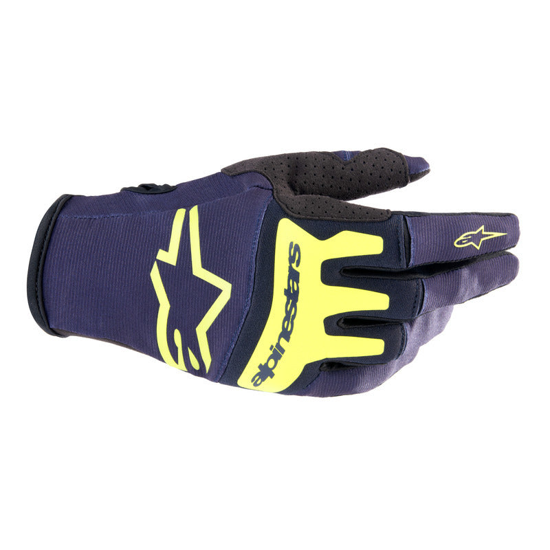 ALIPINE STARS TECHSTAR GLOVES NIGHT NAVY FLUROYELLOW