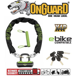 Mastiff Chain-Lock Keyed 110cm x 10mm Chain 14mm Shackle - e-Bike Series