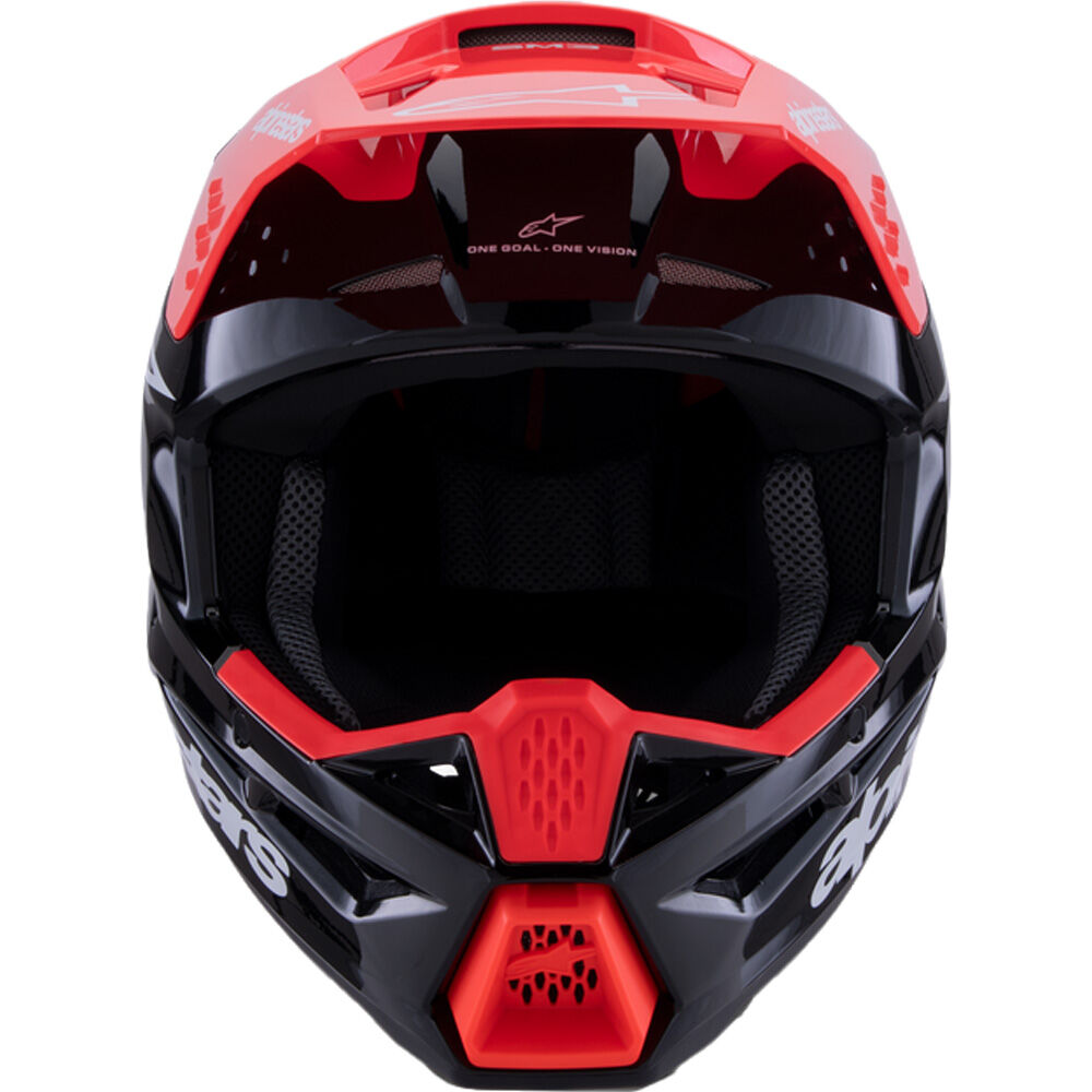 ALIPINESTARS SM3 RADIUM HELMET ECE06 BLACK FLURO-RED WHITE GLOSSY