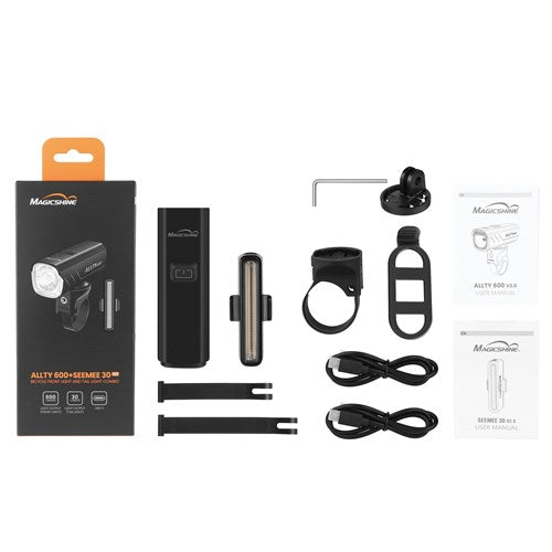 MAGICSHINE Light Set - Allty 600V2 &amp; SeeMee 30V2 Combo - USB-C - IPX6