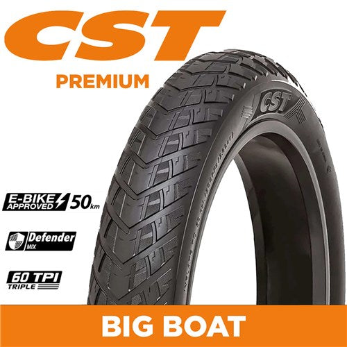 CST Tyre Big Boat (CTC06) - 20 x 3.0 - EBike 50km Approved - 60TPI Triple - Defender Mix 1.5mm