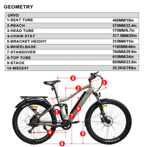 UHVO Full Suspension 350w E-Bike