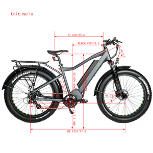 FAT-HD 1000w Mid-Drive Fat Tyre E-Bike